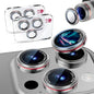 X-it 2 Pack Camera Lens Protector, Shatterproof Anti-Scratch Ultra HD Camera Protector, Anti-Glare Tempered Glass Lens Protector for iPhone 15 Pro Max/15 Pro/14 Pro Max/14 Pro, Case Friendly,SilverRed
