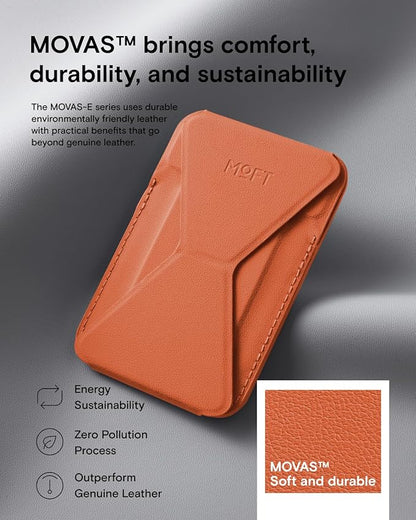 MOFT Magnetic Wallet Stand Compatible with iPhone 16/15/14/13/12 Series, Angle Adjustment MOVAS Phone Stand, Sunrise