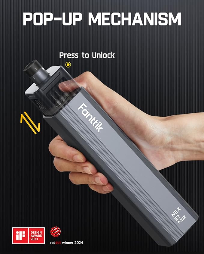 Fanttik E1 Max Electric Screwdriver, Mini Precision Screwdriver Set, 50 Magnetic Bits, Magnetic Storage, 5/32‘’Hex, Repair Tool Kit for Electronics Phone Camera Laptop Watch (Grey)
