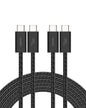 Belkin USB C to USB C Cable 2-Pack, 9.9ft, 60W - Type C Charger, iPhone Charger Cord, Soft, Braided, Flexible for iPhone 16, Galaxy S25, Pixel 9, Airpods, iPad Pro & More, Travel Essentials - Black