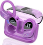 Wireless Earbuds 75H Bluetooth 5.4 Sport Headphones with Earhooks, Purple