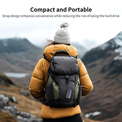 Yottamaster 1TB External SSD, Up to 460MB/s 2 in 1 USB C Cable & Lanyard Portable Solid State Drives, Supports 4K ProRes HDR Compatible with iPhone 17 Pro Max, Smartphone, Tablet, Laptop
