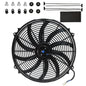 MuHize 16 Inch Radiator Cooling Fan 12V 120W Push/Pull Electric Fan Kit
