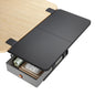 PEGZONE Desk Extender Tray, 28" x 12", with Storage Drawer, Large, Black