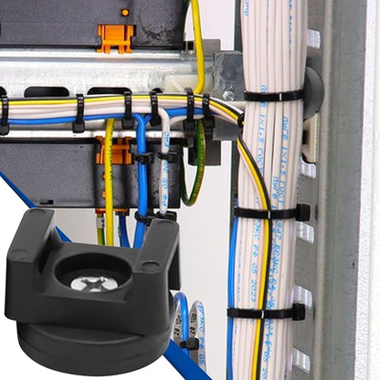 20Pcs Magnetic Cable Zip Tie Base, Multipurpose Cable Ties Mount Wire Clips Management Base,Heavy Duty Wire Cable Holder Supplies for Electrical Cable Wire Organization(Vertical Tension 3.5kg)