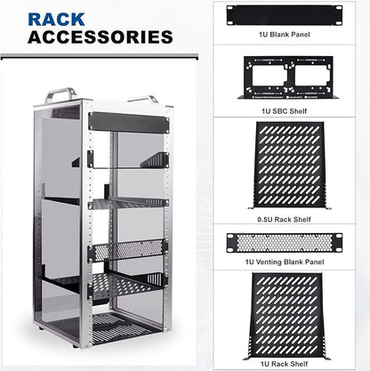 GeeekPi 12U Server Cabinet, 10 inch Server Rack for Network, Servers, Audio, and Video Equipment, DeskPi RackMate T2 Rackmount, 10.23 inch Depth