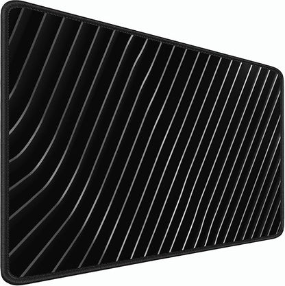 Large Mouse Pad, 31.5x15.7 inch Large Extended Computer Keyboard Mouse Mat, Water Resist Non-Slip Mousepad Rubber Base Long XXL Desk Mouse Pad for Work & Gaming, Office & Home, Grey Lines