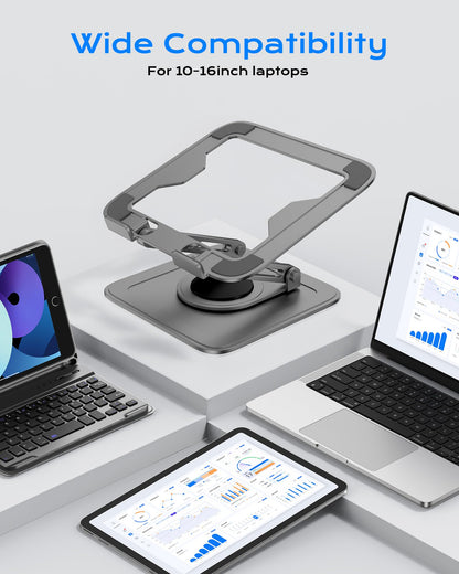 LOXP Adjustable Laptop Stand for Desk with 360 Base