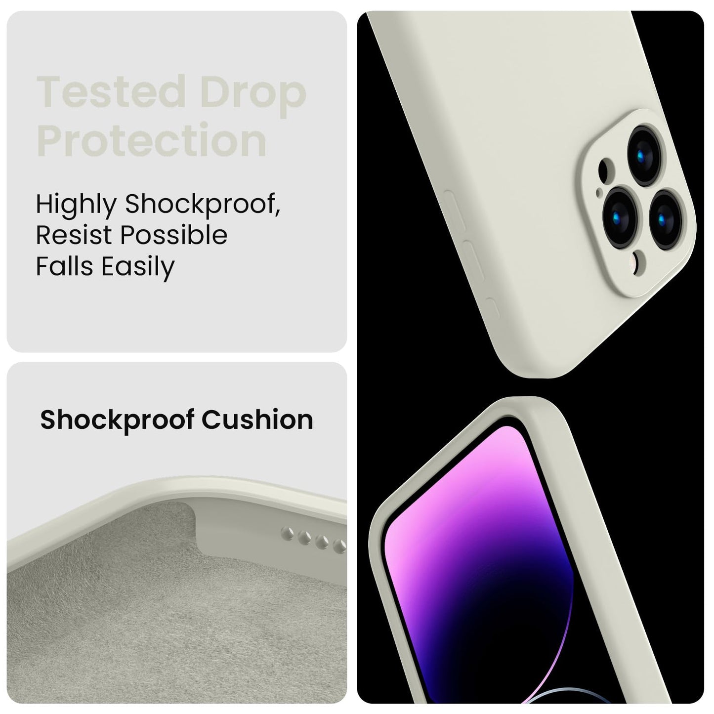 FireNova Designed for iPhone 15 Pro Case, 6.1", Stone