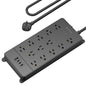 TROND Power Strip Surge Protector 10ft Cord, 4000J, 4 USB, ETL Listed,Black
