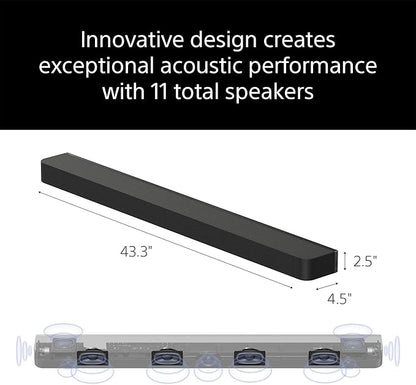 Sony BRAVIA Theater Bar 8 Sound Bar, SA-SW5 Wireless Subwoofer, and SA-RS5 Wireless Rear Speakers with Built-in Battery