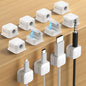 8 Pack Cord Organizer, Magnetic Cable Clips, Under Desk Management, Blue