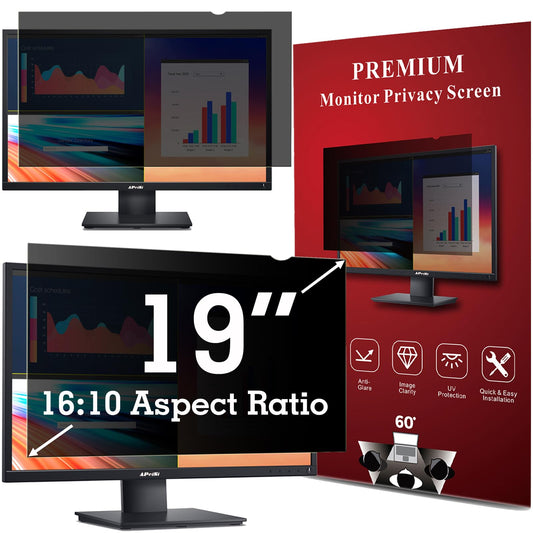 APeiSi 21.5 Inch Privacy Screen Filter for Computer Widescreen 16:9 Monitor - Privacy Shield,Anti-Glare and Anti-Blue light Screen Protector