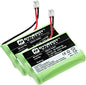 Synergy Digital Cordless Phone Batteries, Compatible with AT&T 27910 Cordless Phone, (Ni-MH, 3.6V, 800 mAh) Ultra High Capacity, Combo-Pack Includes: 2 x SDCP-H303 Batteries