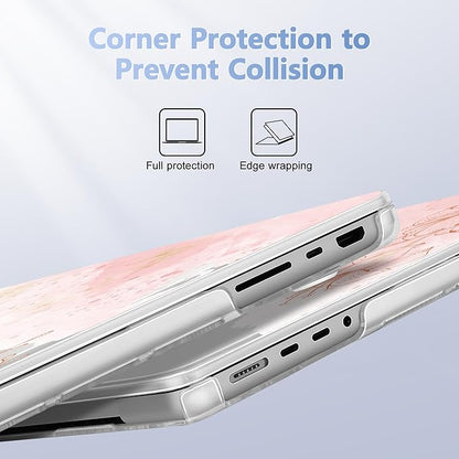for MacBook Pro 16 inch Case 2021 2022 2023 2024 Release A3186 A3403 M4 A2991 M3 A2780 M2 A2485 M1 Pro/Max, Hard Shell Case with Screen Protector & Keyboard Cover, Watercolor Floral