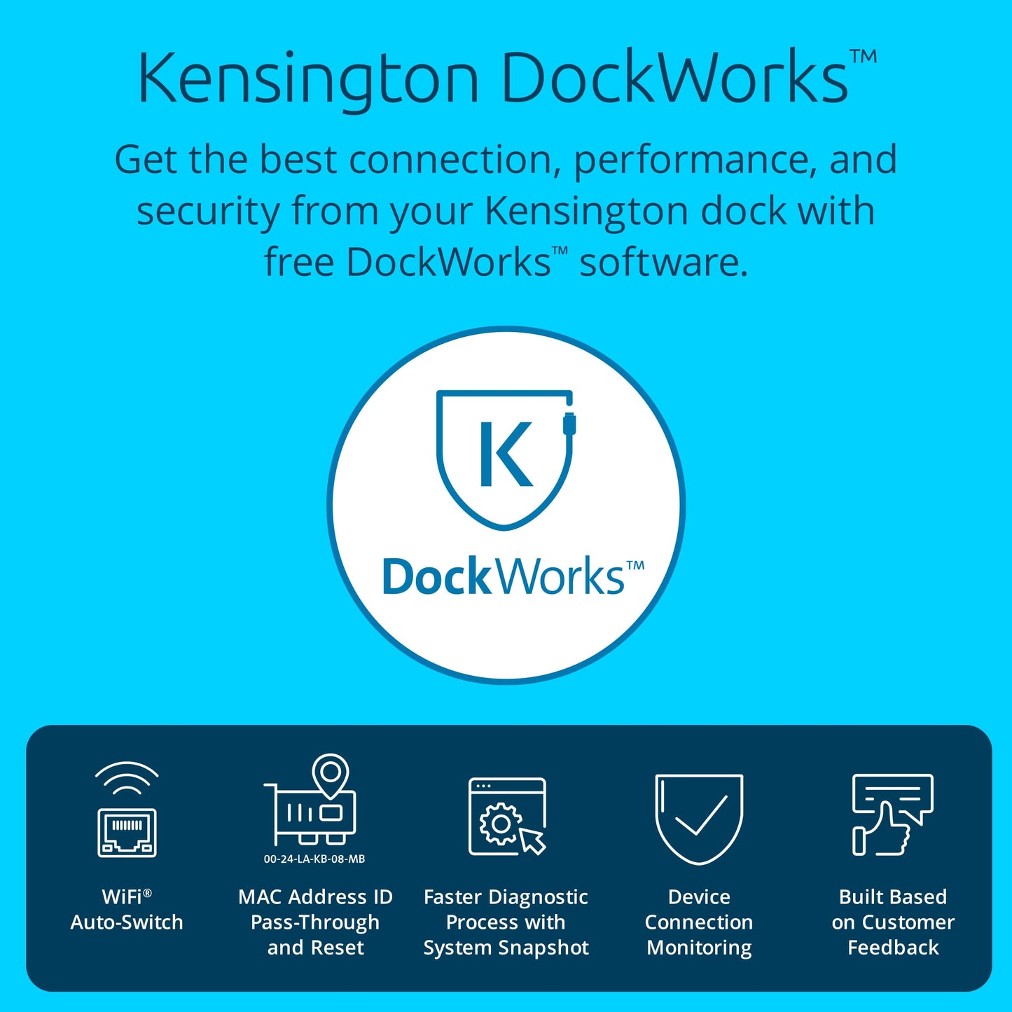 Kensington Triple Display USB-C Docking Station with 100W PD for Dell, HP, Lenovo, Acer, ASUS, Razer, Surface (Black)