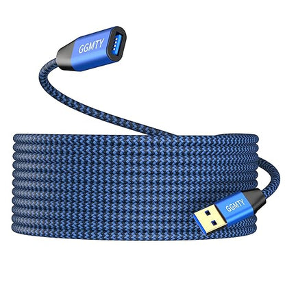 USB 3.0 Extension Cable 1.5 ft(2 Package), Type A Male to Female Extension Cord Durable Braided Material High Data Transfer Compatible with USB Keyboard,Mouse,Flash Drive, Hard Drive,Printer