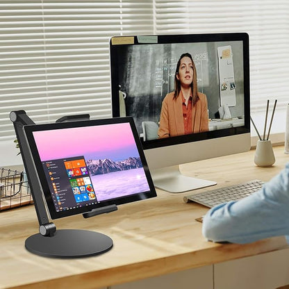 Surface Pro Stand, iPad Pro 12.9 Holder, Multi-Angle Adjustable Tablet Stand Holder for 4.7''- 13'' Screen Microsoft Surface Pro Series, iPad Pro 11/12.9, iPad, mini, Air and More (Black)