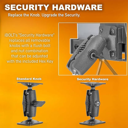 iBOLT TabDock Dock'n Lock Bizmount- Heavy Duty Industrial Composite Locking Drill Base Mount for All 7" - 10" Tablets- for Trucks/Vehicles/Wall Mount: Great for ELD, Fleets, and Restaurants