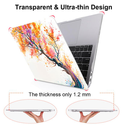 LCMOCICO Compatible with MacBook Air 13 inch Case M1 A2337 A2179 A1932 2021 2020 2019 2018 Release with Retina Display & Touch ID, Crystal Pattern Plastic Hard Shell Case Cover, Phoenix Tree Flowers