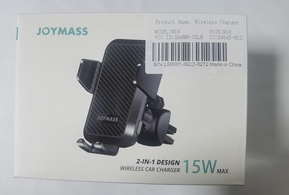 Wireless Car Charger, 15W Fast Charging Auto Clamping Car Charger Cell Phone Holder Mount Vent for iPhone 15 14 13 12 Mini Pro Max 11 XR XS X, Samsung Galaxy S23 Ultra S22 S21+ Note 20, etc