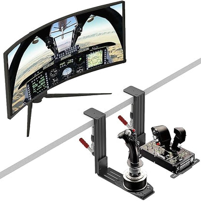Flight Sim Hotas Desk Mount Compatible with Logitech X56,X52,X52 Pro/Thrustmaster T-Flight Hotas X,SimTask Farmstick,Sol-R2,T16000M FCS/VKB Gunfighter Mk.lll,Gladiator/Pro/Airrow/VPC Mongoos T-50