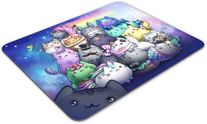 Cute Watercolor Animals Gaming Mouse Pad， Rectangle Mouse Pad Size(9.84"x7.87")