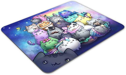 Cute Watercolor Animals Gaming Mouse Pad， Rectangle Mouse Pad Size(9.84"x7.87")