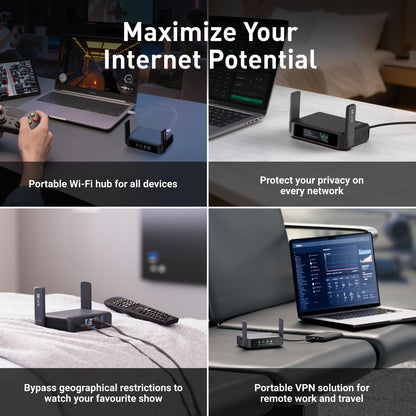 GL.iNet GL-BE3600 Slate 7 Wi-Fi 7 Travel Router Touchscreen 2.5G