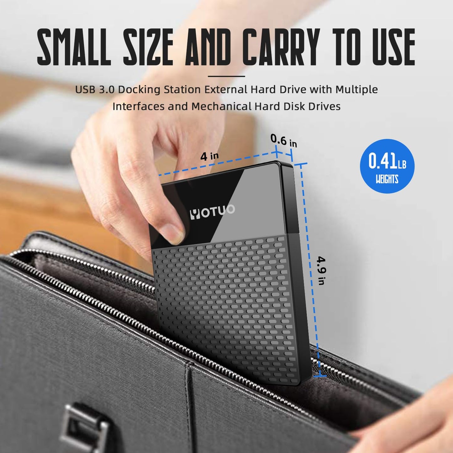 YOTUO Portable 750GB Docking Station External Hard Drive, USB C Multiport Hub HDD 7-in-1, USB 3.0, SD/TF Card Reader, for Windows, Mac, Android, TV, Phone, Laptop, Desktop