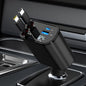 Retractable Car Charger Compatible with Galaxy Pixel, 4 in 1 Fast Charging Car Charger 60W, Double Type C Retractable Cable and 2 USB Ports