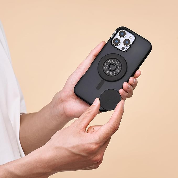 PopSockets Phone Grip for MagSafe, Magnetic Holder, Phone Stand - Black