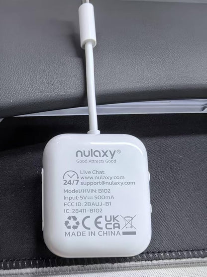 Nulaxy Air in-Flight Bluetooth Wireless Audio Transmitter Receiver for up to 2 AirPods & Wireless Headphones, Bluetooth Adapter for All 3.5mm Jacks on Airplanes, Gym Equipment, TVs & Gaming Consoles