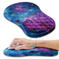 Hokafenle Ergonomic Mouse Pad Wrist Support, Wrist Rest Mousepad for Carpal Tunnel Pain Relief with Integrated Memory Foam Slope Massage Bulge (11.8x7.9 inch,Galaxy Nebula Space
