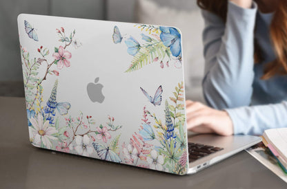 Batianda LumiArt Case for MacBook Air 13 inch 2018-2020, Elegant Flowers