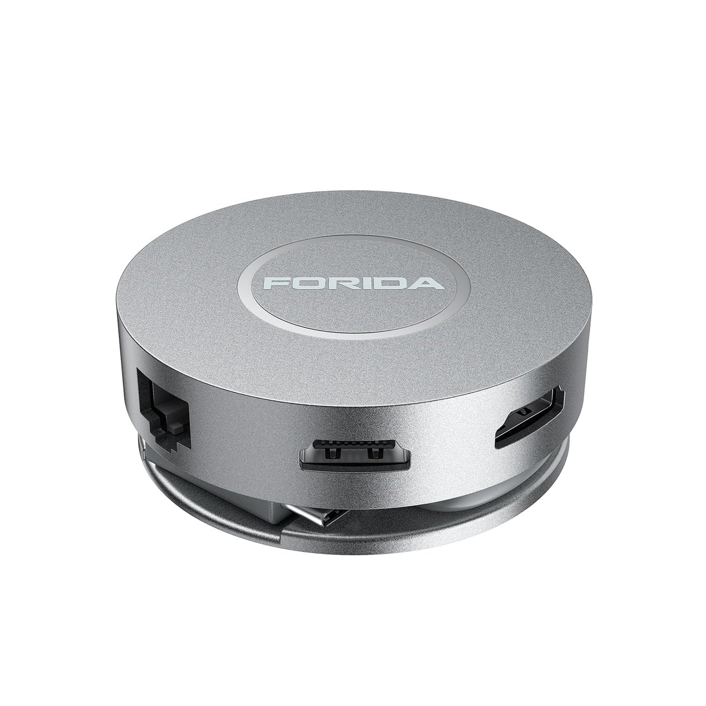 Micro USB C Docking Station Dual HDMI Monitor FORIDA USB C to USB Hub with 1 Gbps Ethernet 100W Power Delivery Micro SD Card Reader for MacBook/Dell/HP/Lenovo ThinkPad/Surface (Silver)