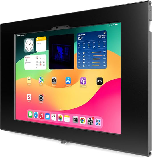 TABcare Locking Anti-Theft Metal Case for iPad Pro 13" 2024/2025 M4/M5 for Kiosk, POS, Store, Show Display, Time Clock (Black)