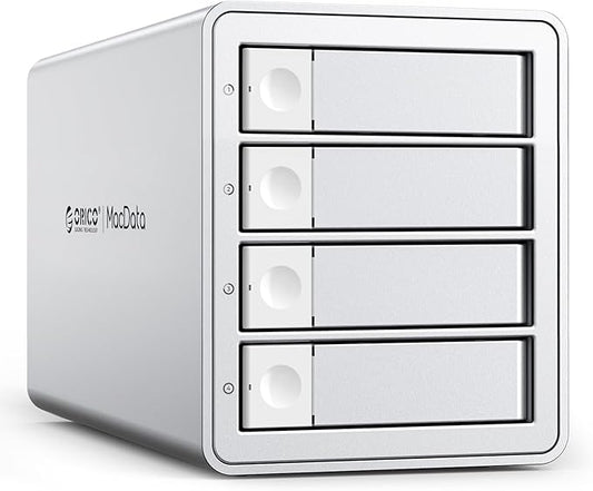 ORICO 4-Bay Hard Drive Enclosure USB 3.2 Gen 2 Aluminum DAS Enclosure USB-C Expansion, Max Up to 264TB, 3.5-Inch HDD, 150W Power Supply - 9948C3
