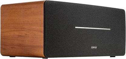 Edifier D12 Integrated Desktop Computer Speakers with Bluetooth 5.0, Wireless Stereo Tabletop Speaker 70 Watts RMS with Subwoofer Line Out, RCA, Aux Input for PC Monitor Laptop - Wooden Enclosure