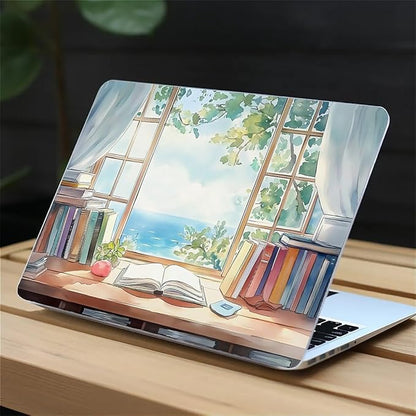 Compatible with MacBook Air 13.3 13.6 Inch Case 2022 2021 2020 2019 Plastic Hard Shell Case Cover,13.3 Pro(A1706/A1708/A1989/A2159/A2289/A2338), Books and a Window