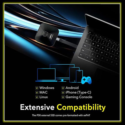 Addlink P30 1TB Magnetic Portable SSD, USB4 4000MB/s Compatible with Thunderbolt 4, ProRes 4K 120fps, PS5/PS4, MagSafe, Aluminum, for iPhone, PC, Mac, Android