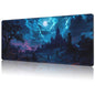 NIYLYNSYN Mouse Pad Large Gothic Graveyard Non-Slip Game Desk Mat with Stitched Edge Laptop Keyboard Desk Pad for Work Home Gaming (35.4 x 15.7 Inches)