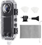 HONGDAK Invisible Dive Case for Insta360 X4, 45m/147ft Waterproof Case Protective Underwater Diving Housing Shell for Insta360 X4 with with Bracket Accessories & Anti- Fog Inserts