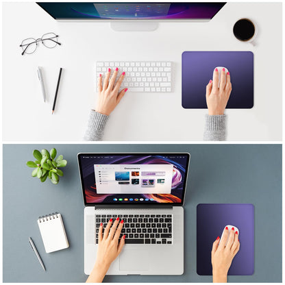 ITNRSIIET Mouse Pad Non-Slip Rubber Base Smooth Surface Stitched Edges Waterproof Durable Compatible with All Mice for Office & Gaming, Desk Accessory, 10.2x8.3x0.12 inch, Violet Gradient