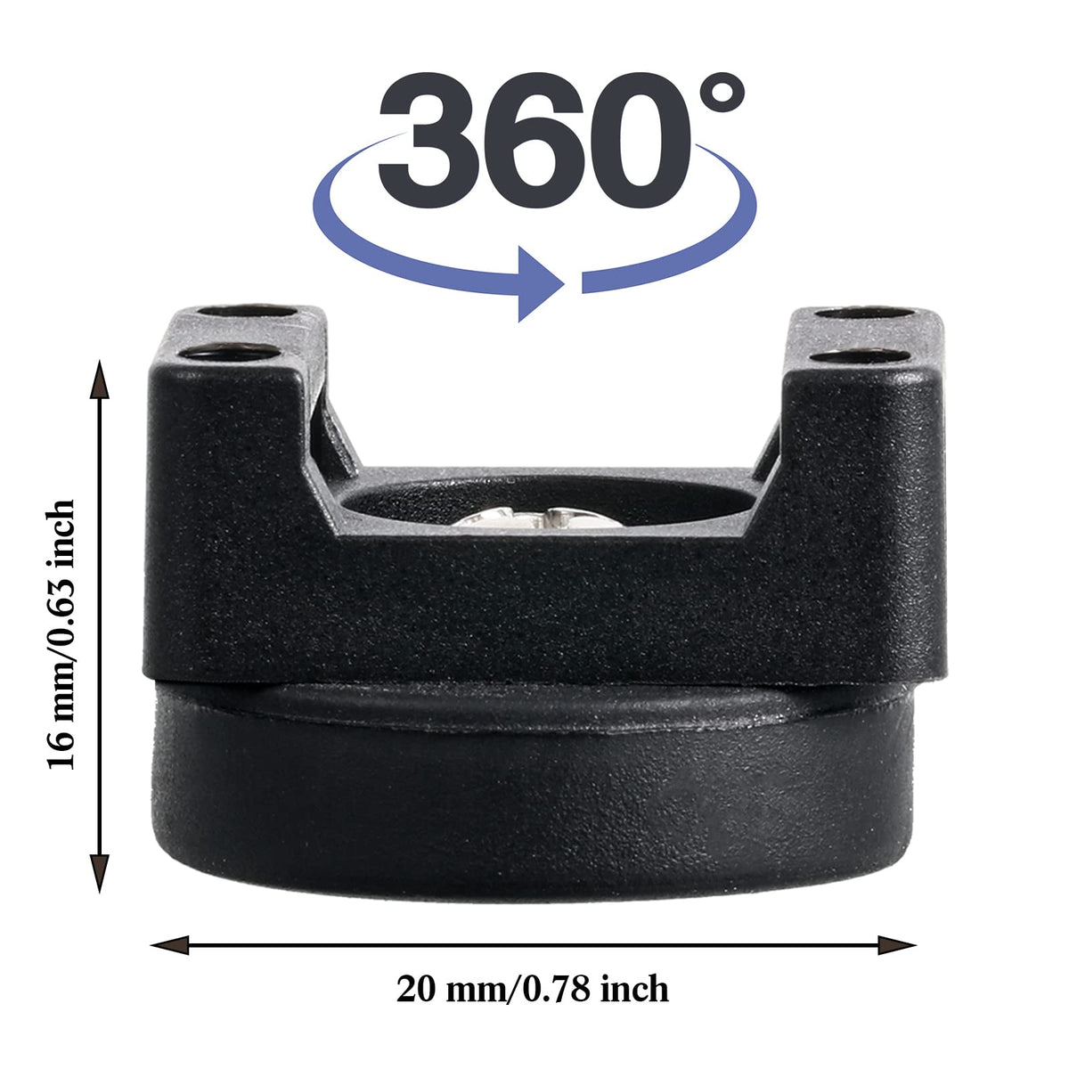 Yookeer 120 Pieces Magnetic Zip Tie Mount Cable Wire Management Base, 22 mm