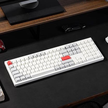 Keychron Q6 Max QMK/LAUNCHER Wireless Bluetooth/2.4GHz/USB-C Wired Custom Mechanical Keyboard, Full Size Programmable Knob RGB Backlit Hot-Swappable Gateron Banana Switch for Mac Windows Linux - White