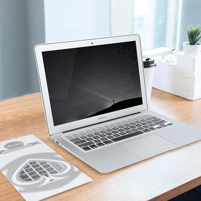 Allinside Gray Ombre Keyboard Cover Skin for MacBook Pro 13" 15" 17" (2015 or Older Version), MacBook Air 13" A1369/A1466, Older iMac Wireless Keyboard MC184LL/B