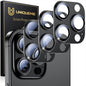 UniqueMe for 3 Pack iPhone 15 Pro/iPhone 15 Pro Max Camera Lens Protector, [Drop Protection] [Case Friendly] Camera Cover Screen [Update New Version] - All-Black