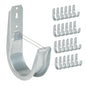 ICC 4-Inch Ceiling J Hook Cable Management Hook, Retainer Clip, 25-Pack