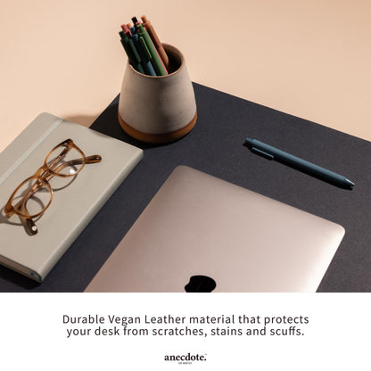 ANECDOTE Vegan Leather Desk Pad - 23.6"x17" Desk Mat for Your Office. This Quality Large Mouse Pad has Chic Elegance, Professional Look & Satisfying Touch - The Perfect Leather Mouse Pad for You!